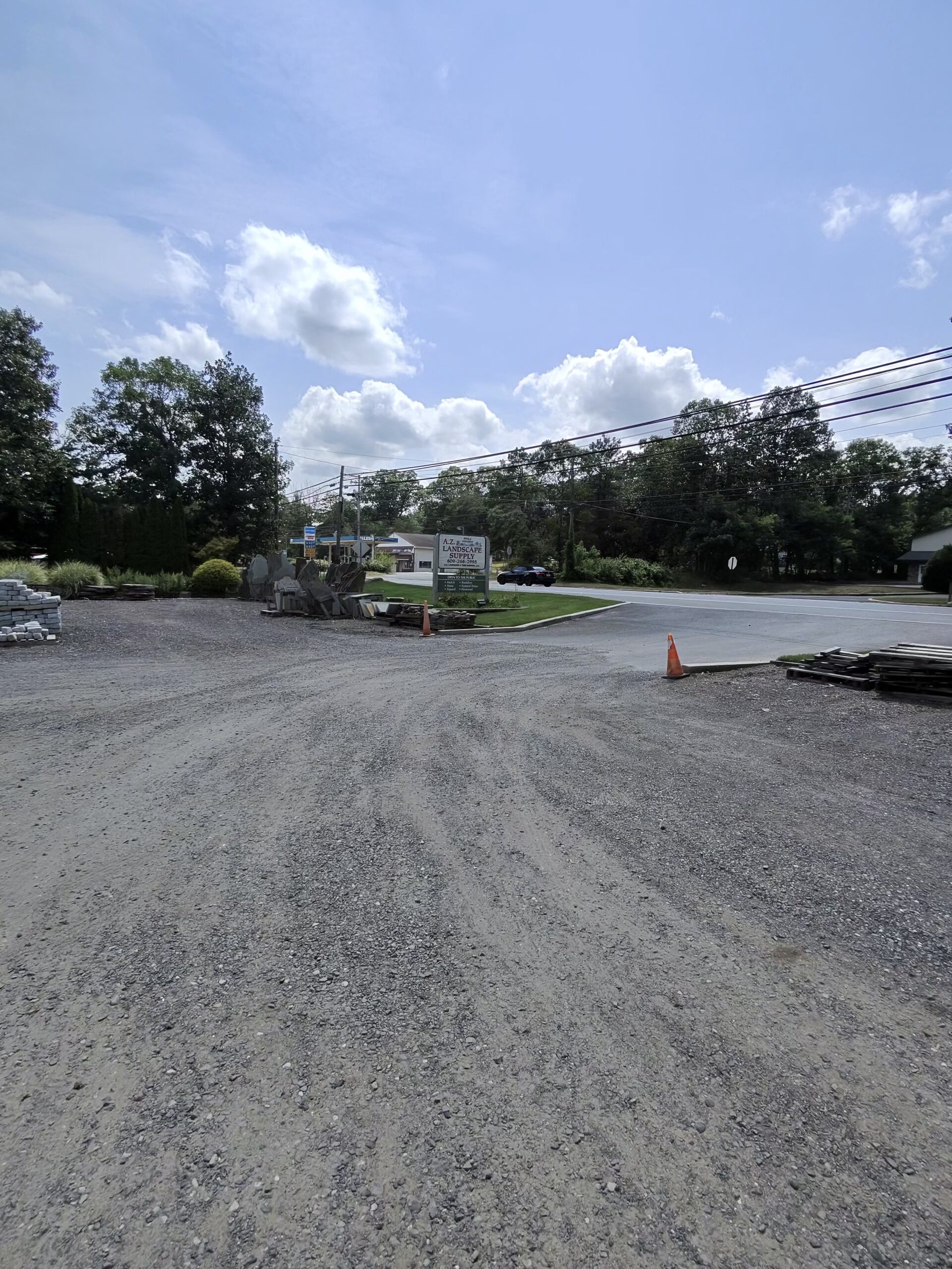 A.Z. Landscape Supply yard with bulk landscape materials in Tabernacle, New Jersey