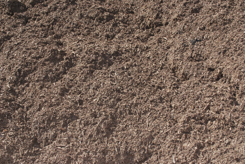 Brown landscape mulch