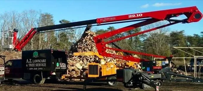 A.Z. Tree Service lift truck and professional equipment